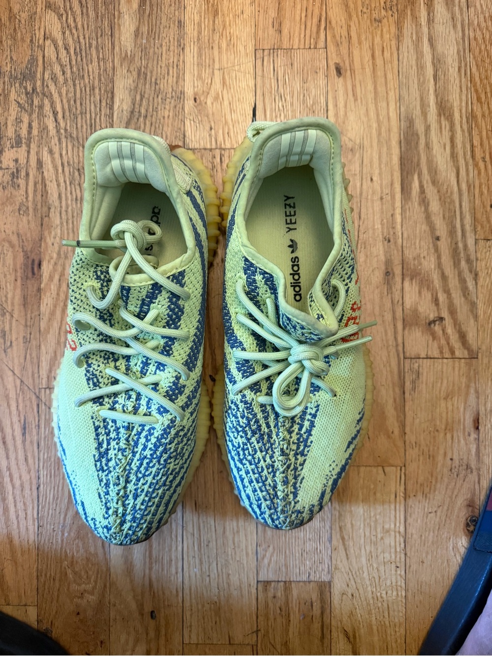Yeezy Boost 350 V2 Semi Frozen Yellow with Blue Accents